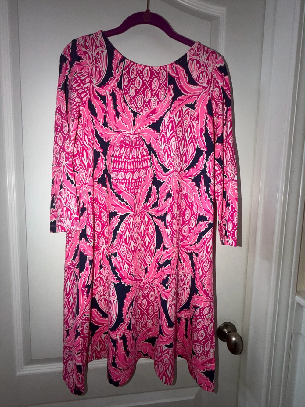 Lilly Pulitzer Ophelia Dress Womens Bright Navy Coco Safari Pink NWT